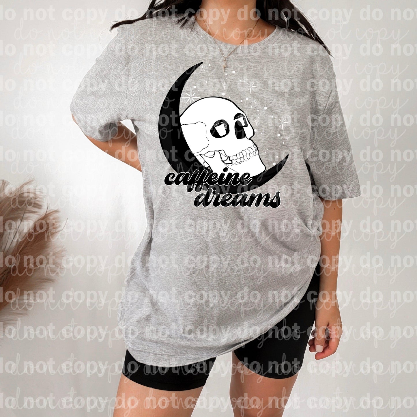 Caffeine Dreams Moon Skull Dream print transfer