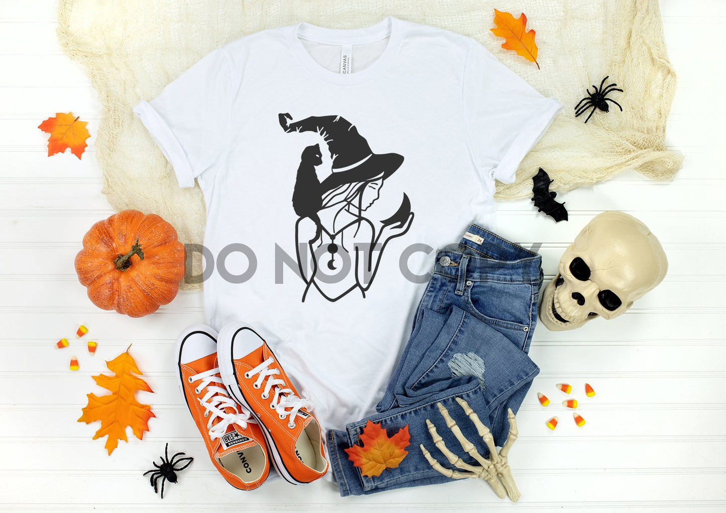 Witch with Cat Sublimation Print