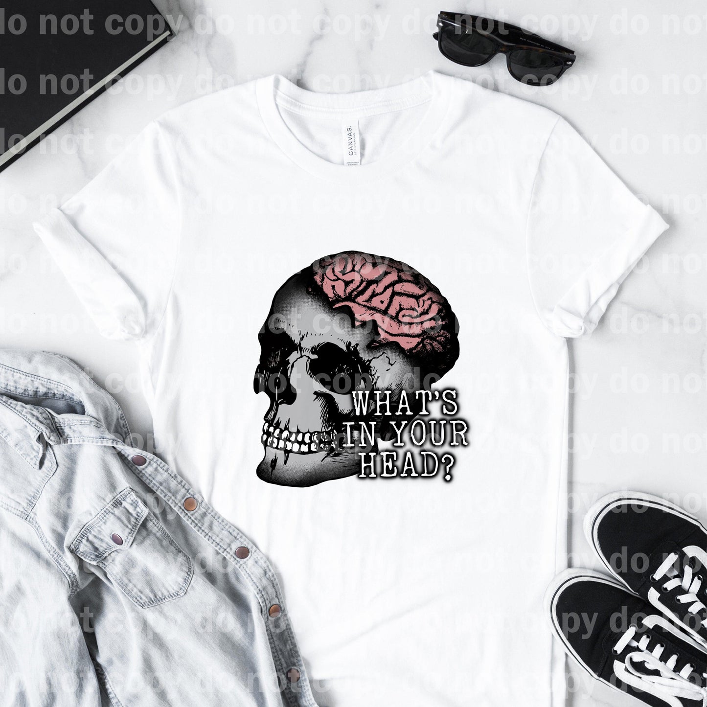 What's in your Head Skull Brain Sublimation print