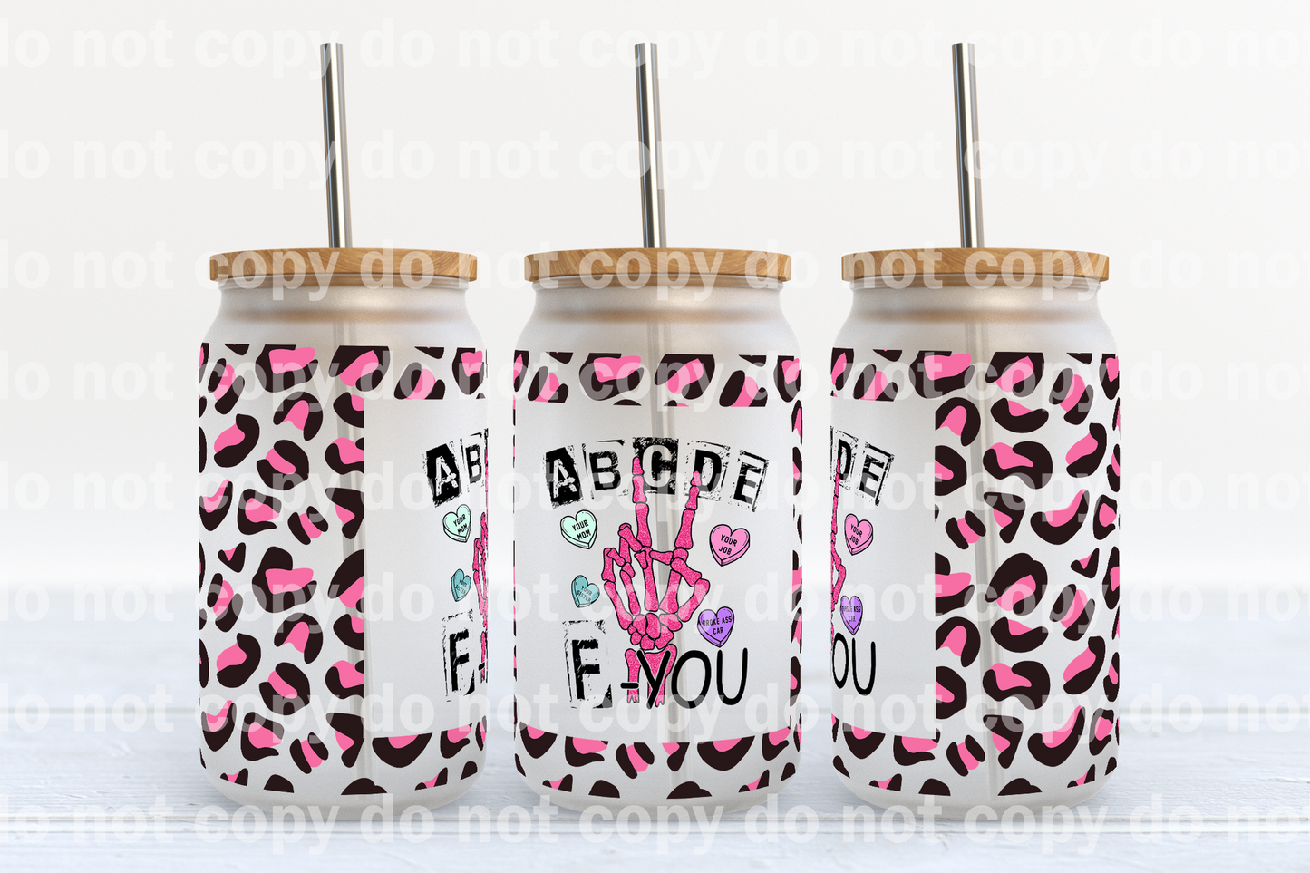 ABCDE F You 16oz Cup Wrap