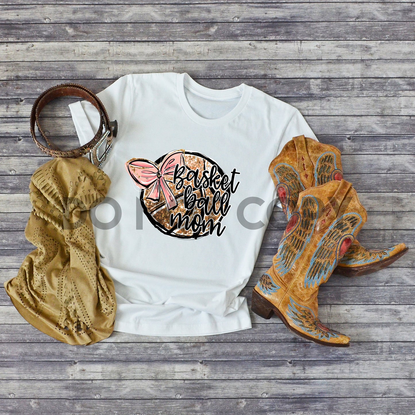 Baloncesto Mamá Cinta Rosa Sueño Impresión o Impresión por Sublimación