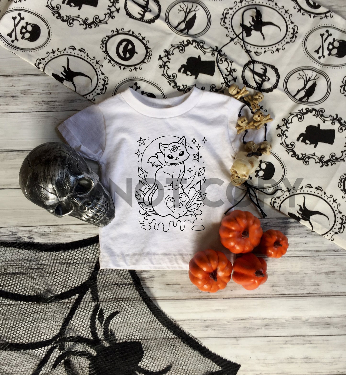 Bat Cat Skull Cute Sublimation print