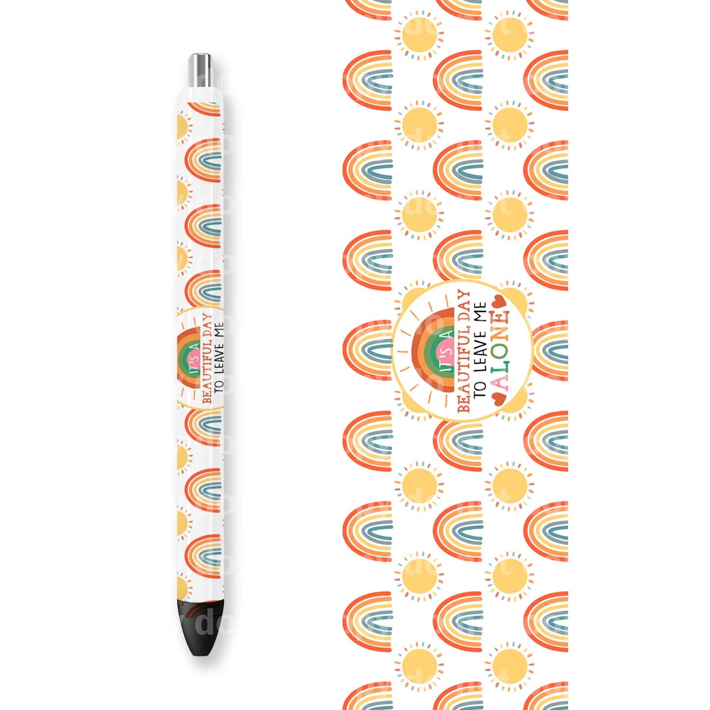 It's A Beautiful Day To Leave Me Alone 16oz Cup Wrap and Pen Wrap