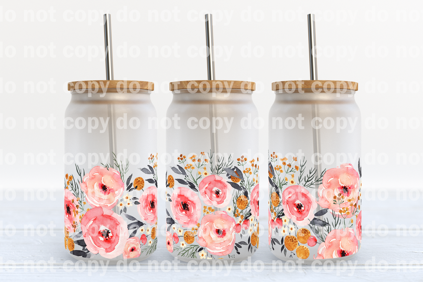 Beautiful Pink Flowers 16oz Cup Wrap