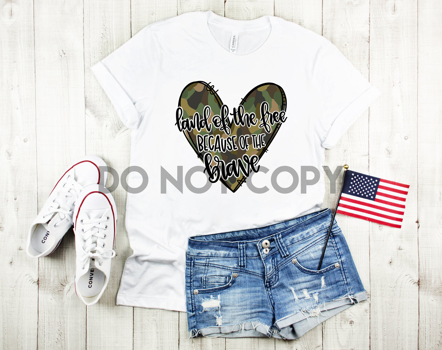 Land of the free because of the Brave Camouflage Sublimation print