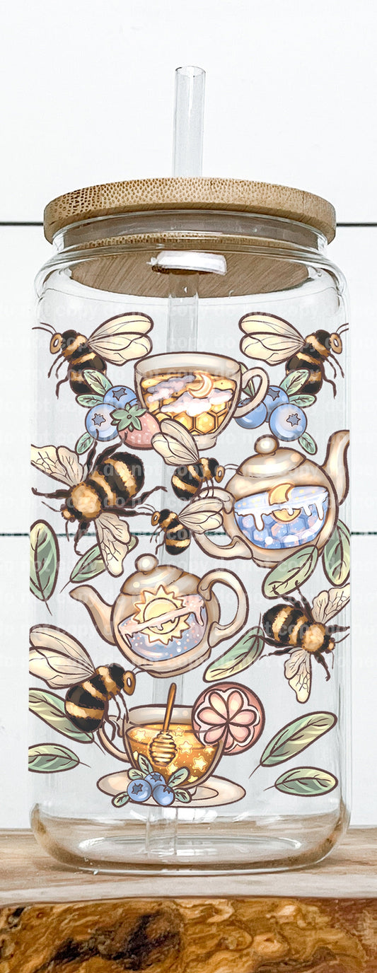 Bees And Teas Decal 3 x 4.5