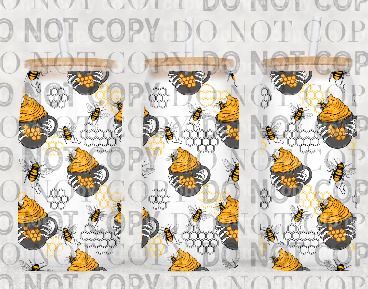 Bee Tea 16oz Cup Wrap