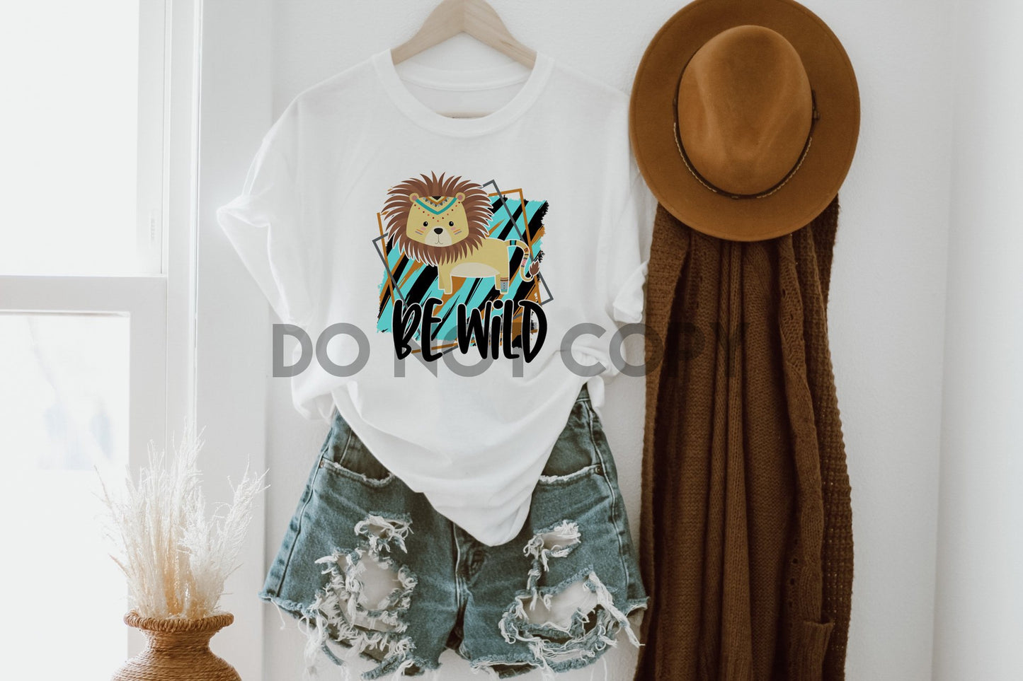 Be Wild With Lion Watercolor Sublimation print