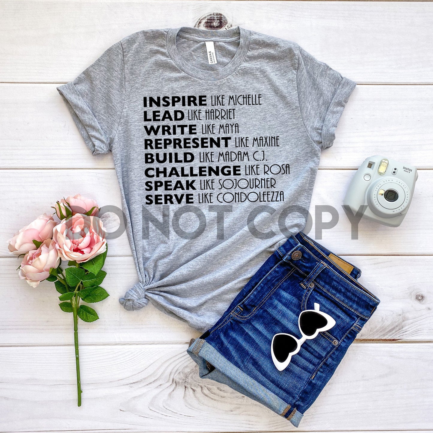 Sé como las mujeres de la historia negra nombres de héroes Mes de la historia negra un color Serigrafía transferencia de plastisol