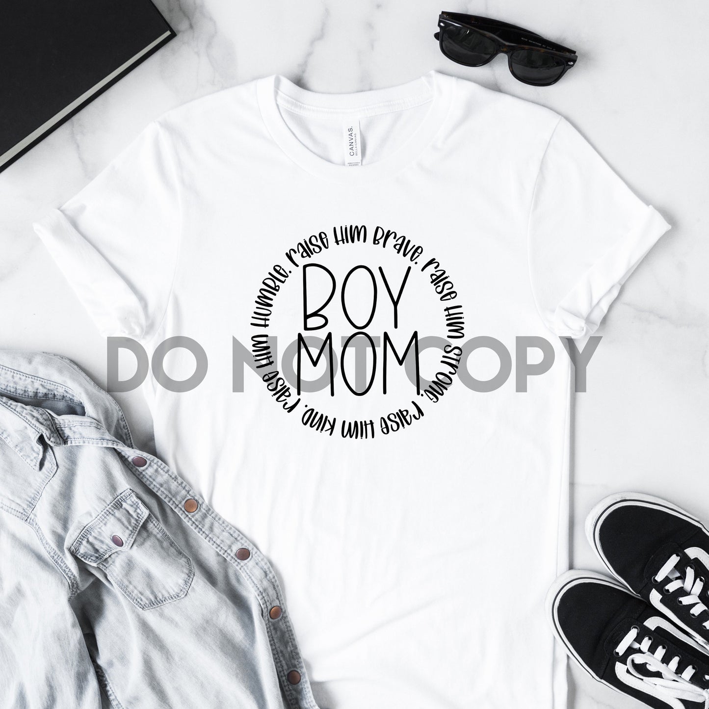 Boy Mom Word Circle Dream Print or Sublimation Print