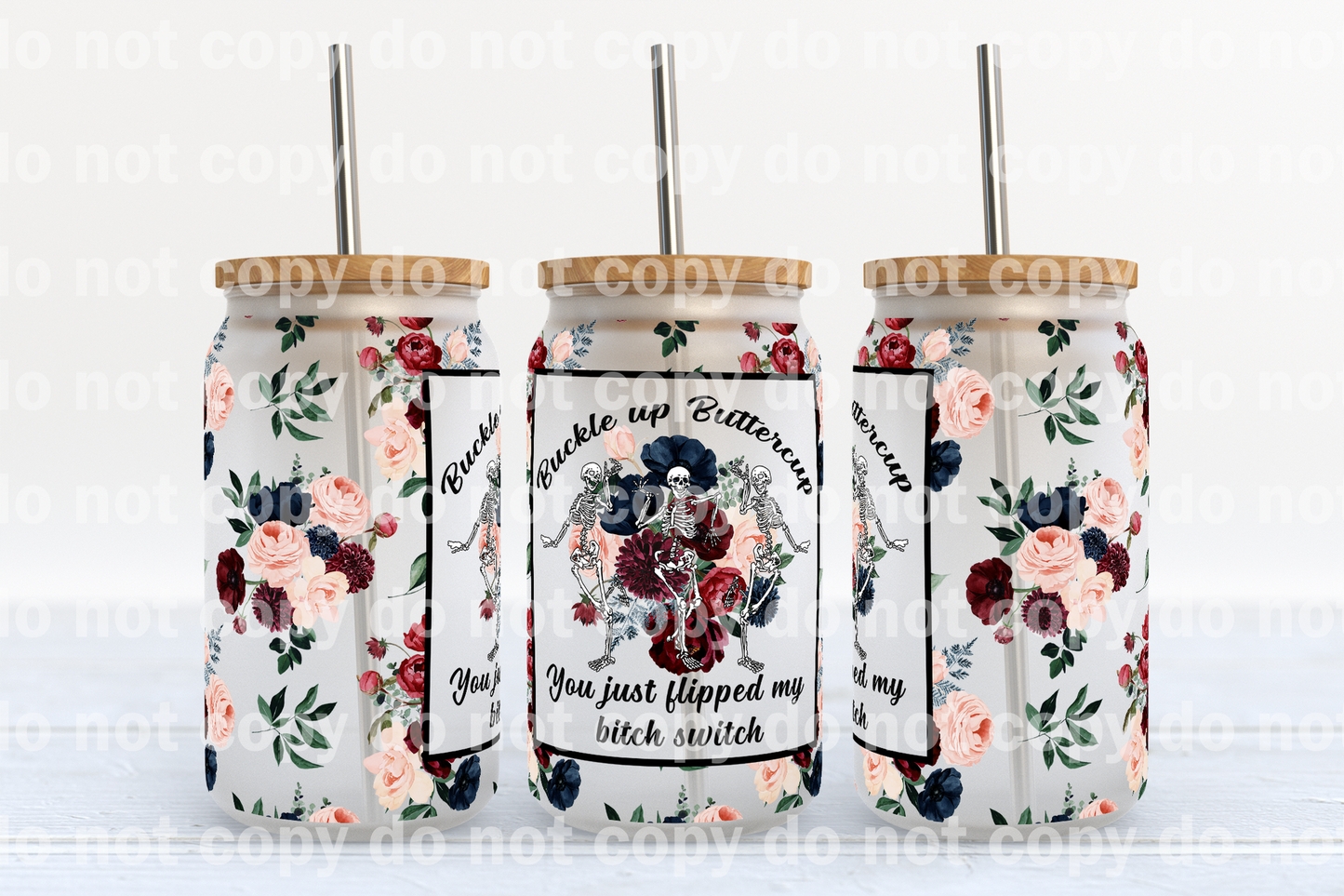Buckle Up Buttercup 16oz Cup Wrap