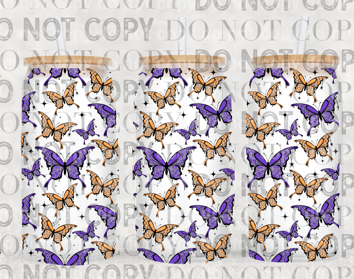 Butterflies Spider Web 16oz Cup Wrap