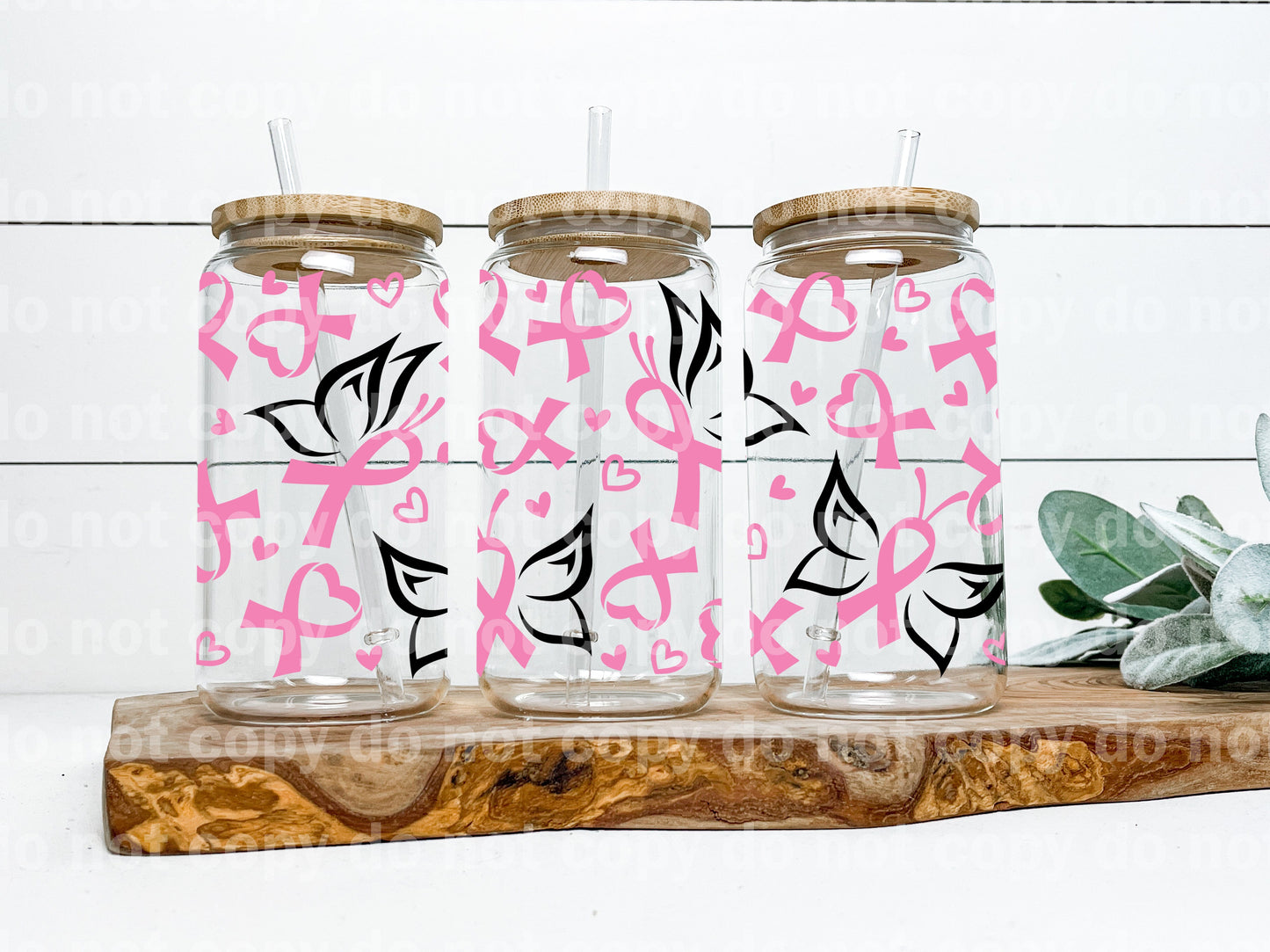 Cancer Ribbon Awareness 16oz Cup Wrap