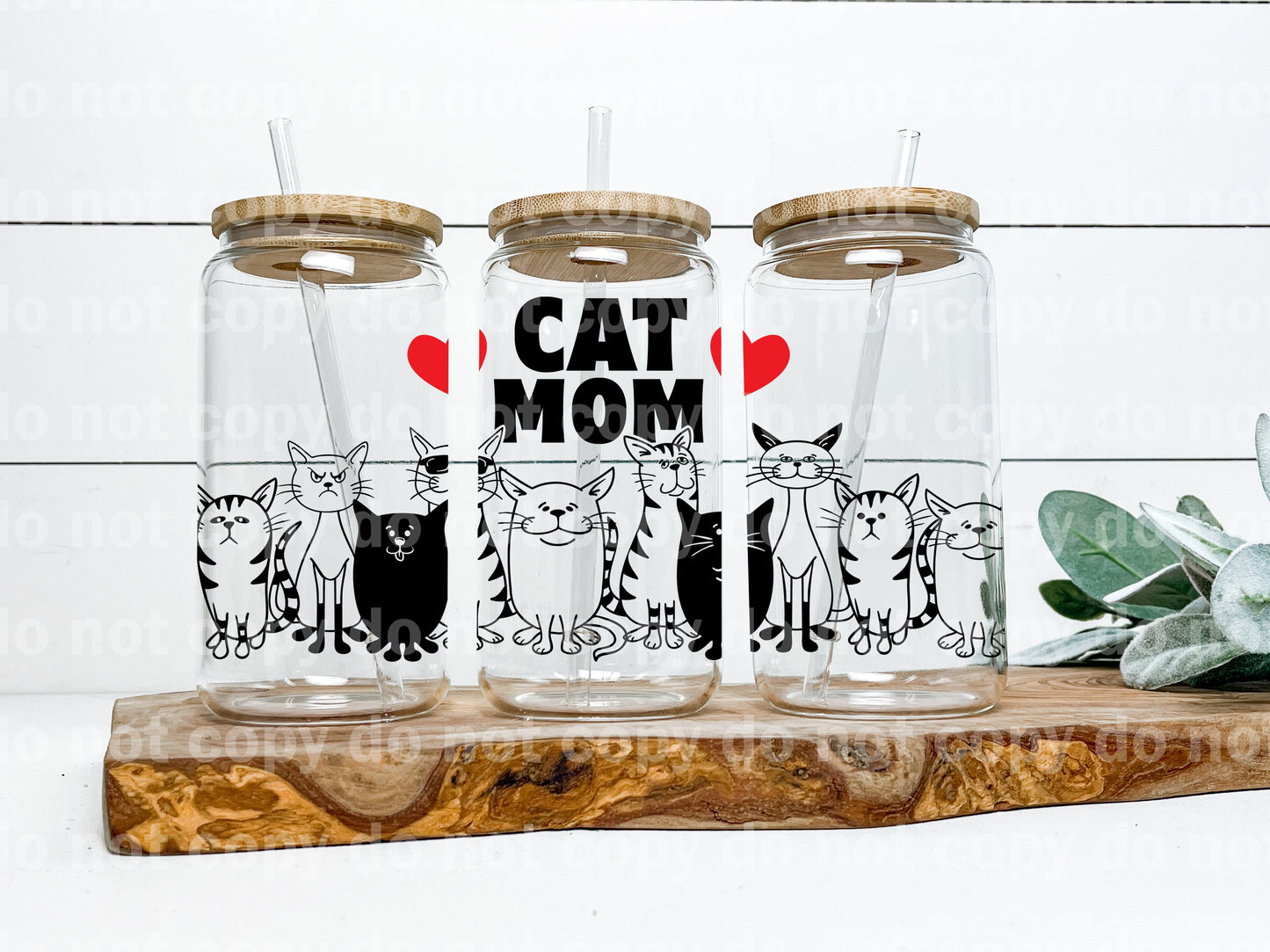 Cat Mom 16oz Cup Wrap