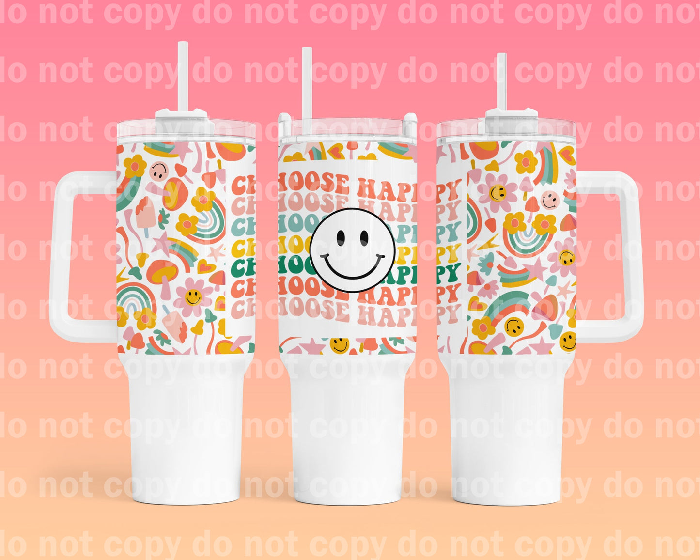 Choose Happy 40oz Cup Wrap