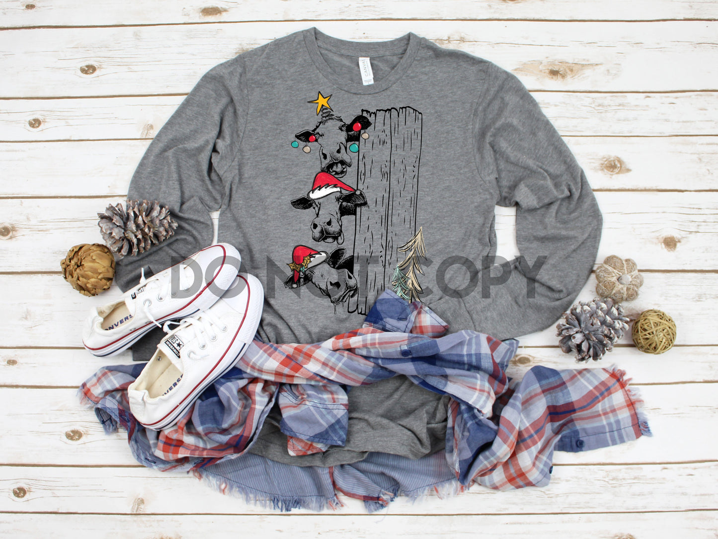 País de vacas navideñas Baja temperatura Transferencia de serigrafía a todo color