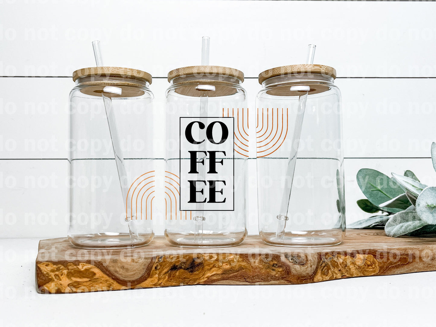 Calcomanía Boho Café 4.5 x 3