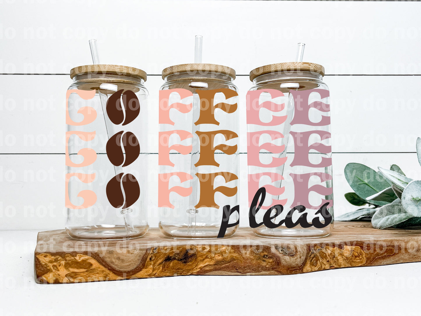 Coffee Coffee Coffee Please 16oz Cup Wrap