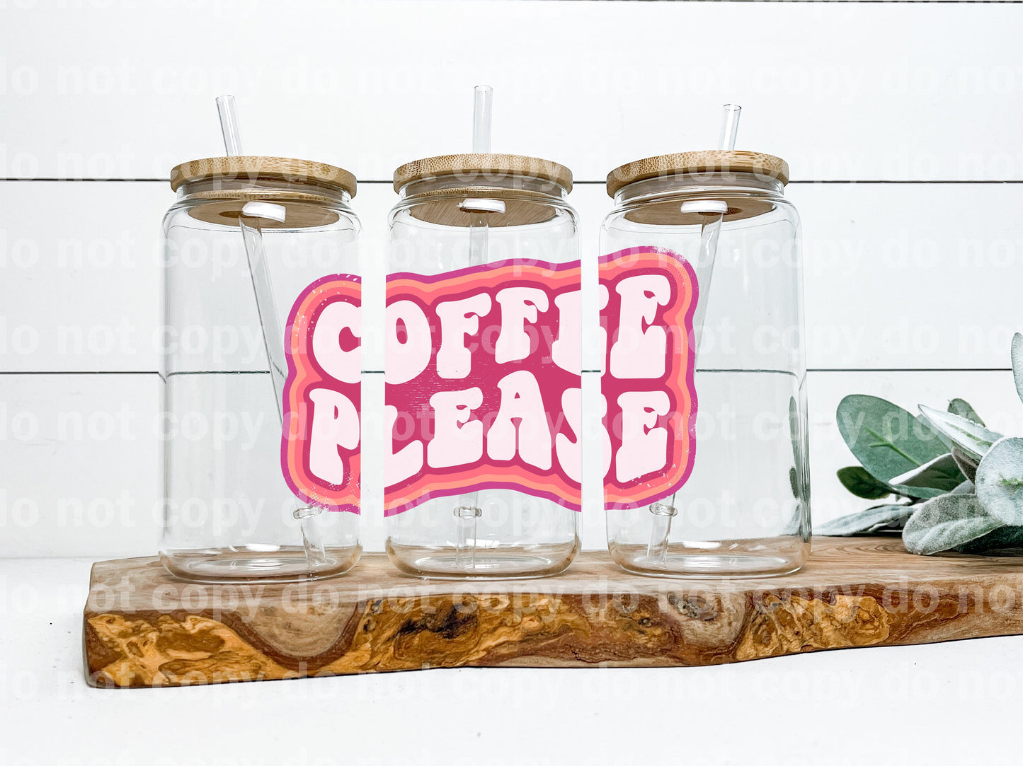 Coffee Please Decal 5 x 3.3