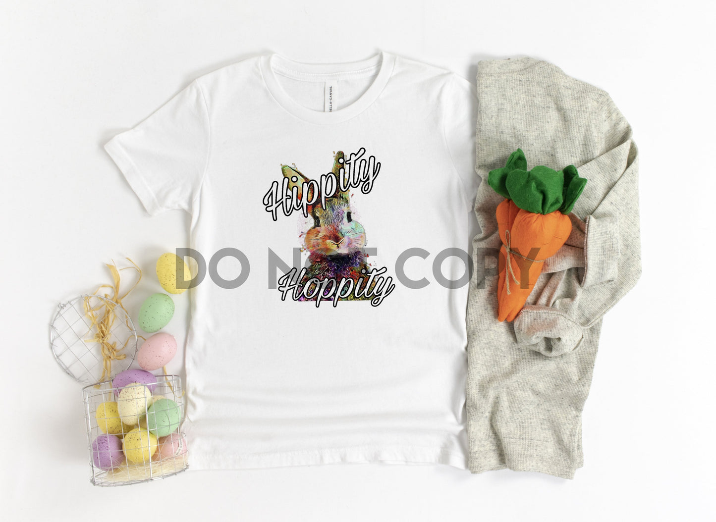 Impresión de sublimación colorida Hippity Hoppity