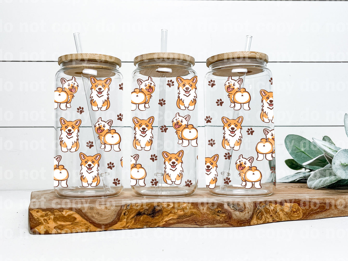 Corgi Dog Paws 16oz Cup Wrap