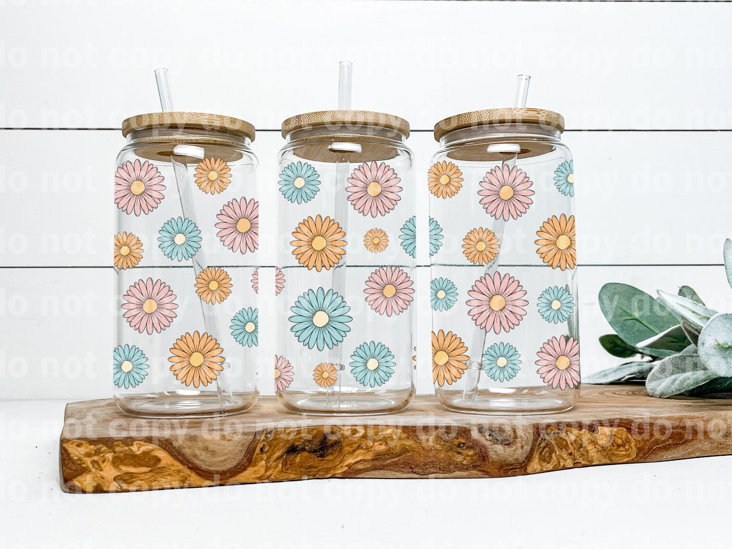 Daisy Flower Petals 16oz Cup Wrap