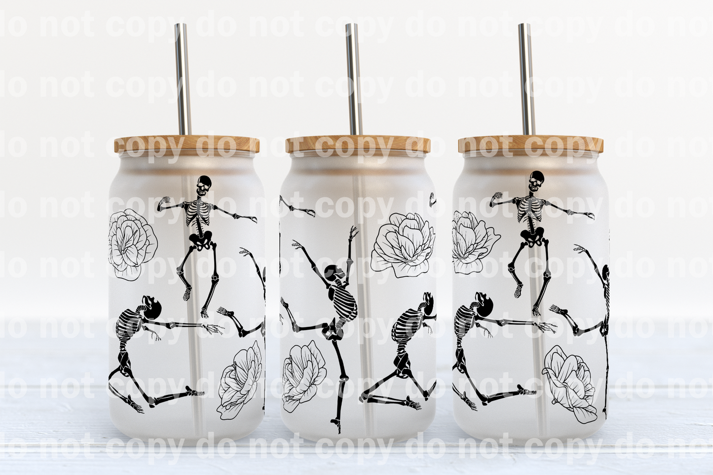 Dancing Skellies And Rose 16oz Cup Wrap