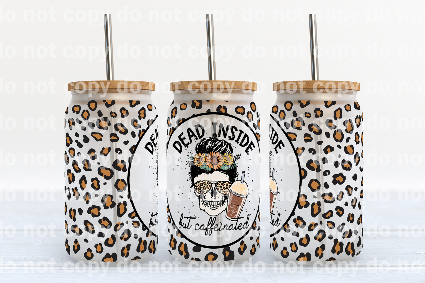 Dead Inside But Caffeinated 16oz Cup Wrap