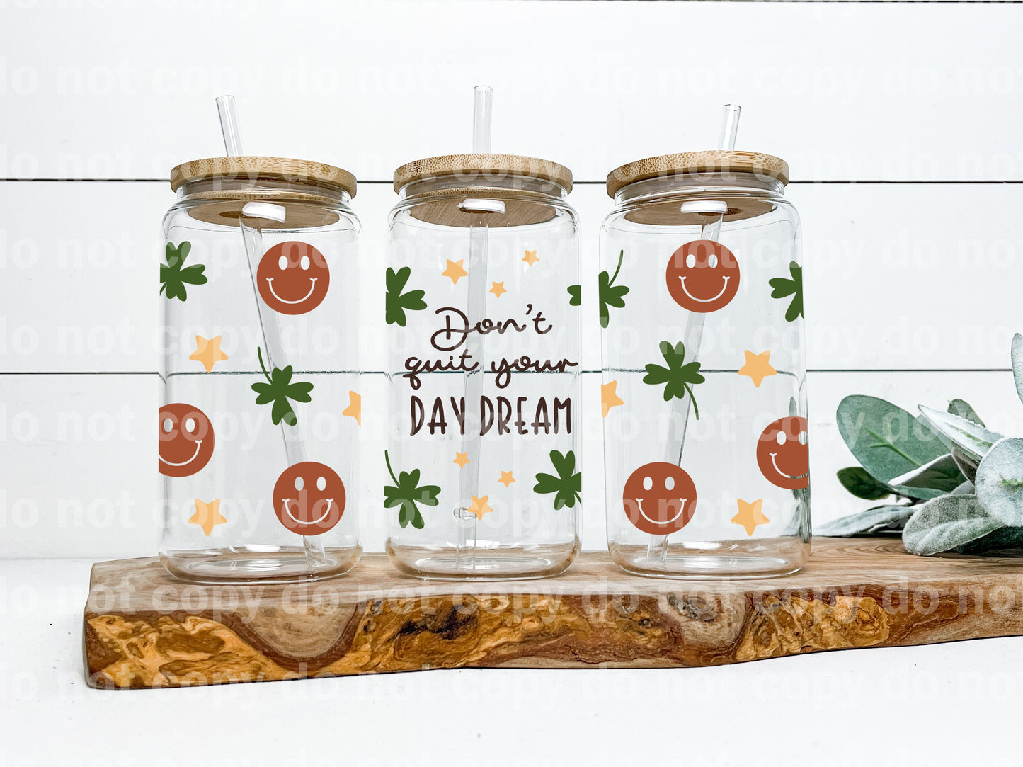 No renuncies a tu envoltorio de taza Smiley Dream de 16 oz