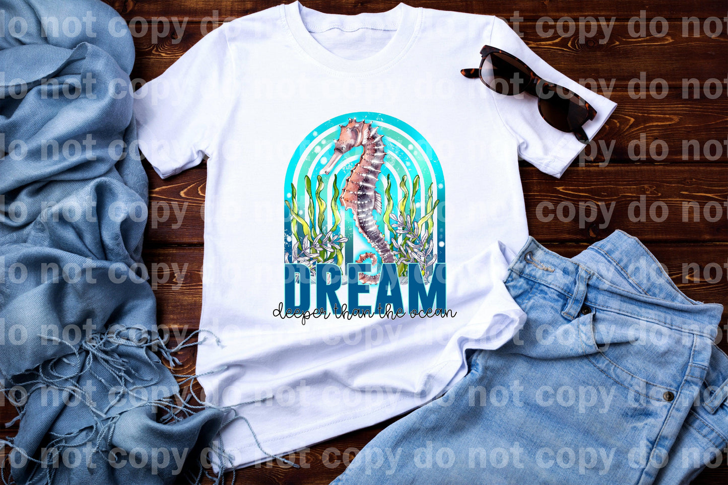 Dream Deeper Than The Ocean Rainbow Sea Creature Sublimation print