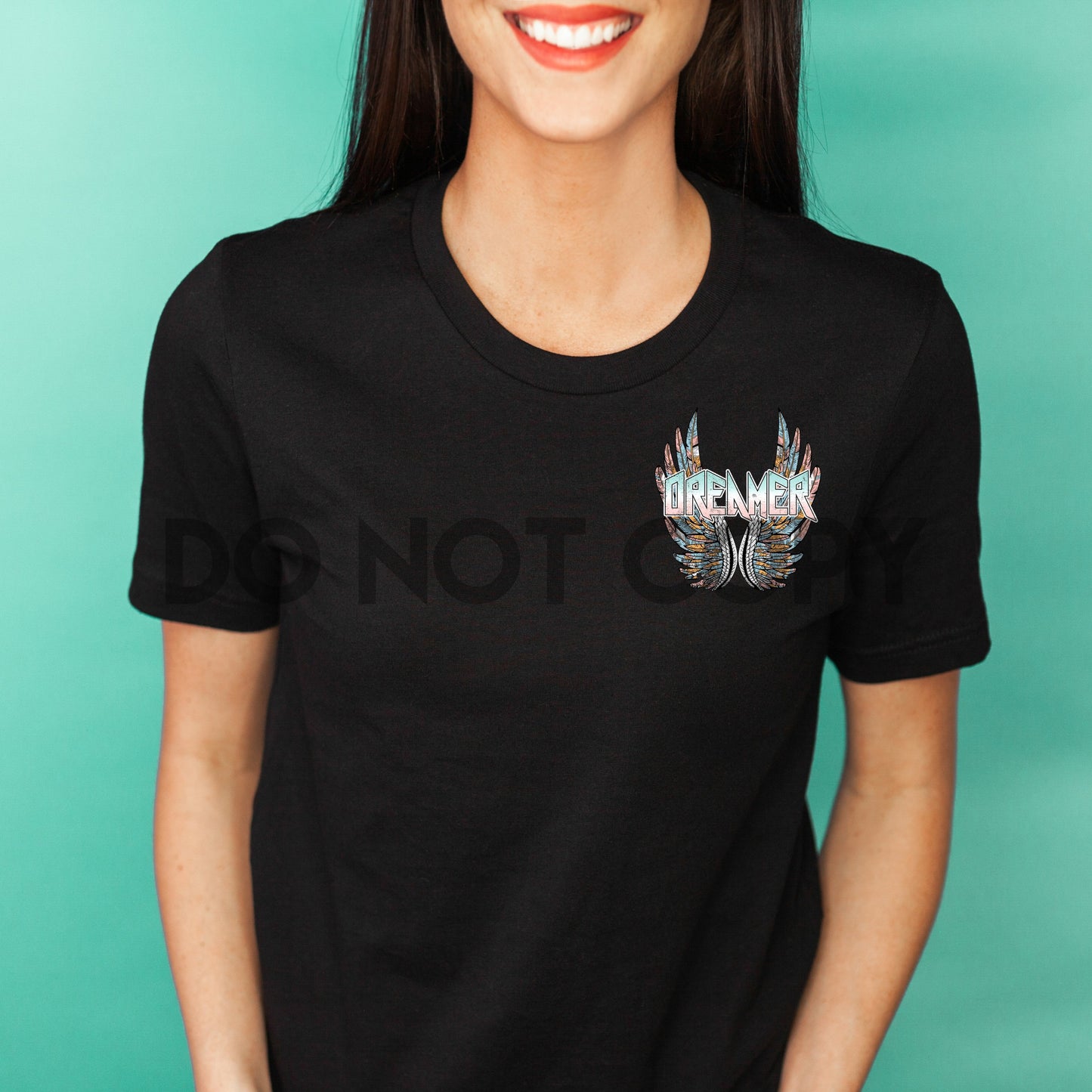 Dreamer retro vintage rocker wings Adult Pocket Mask Face cover coozie size Dream print transfer