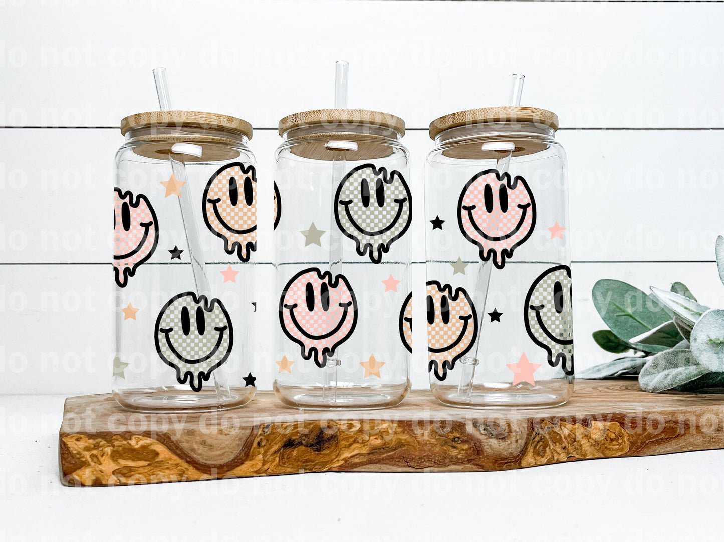 Drippy Smiley And Stars 16oz Cup Wrap