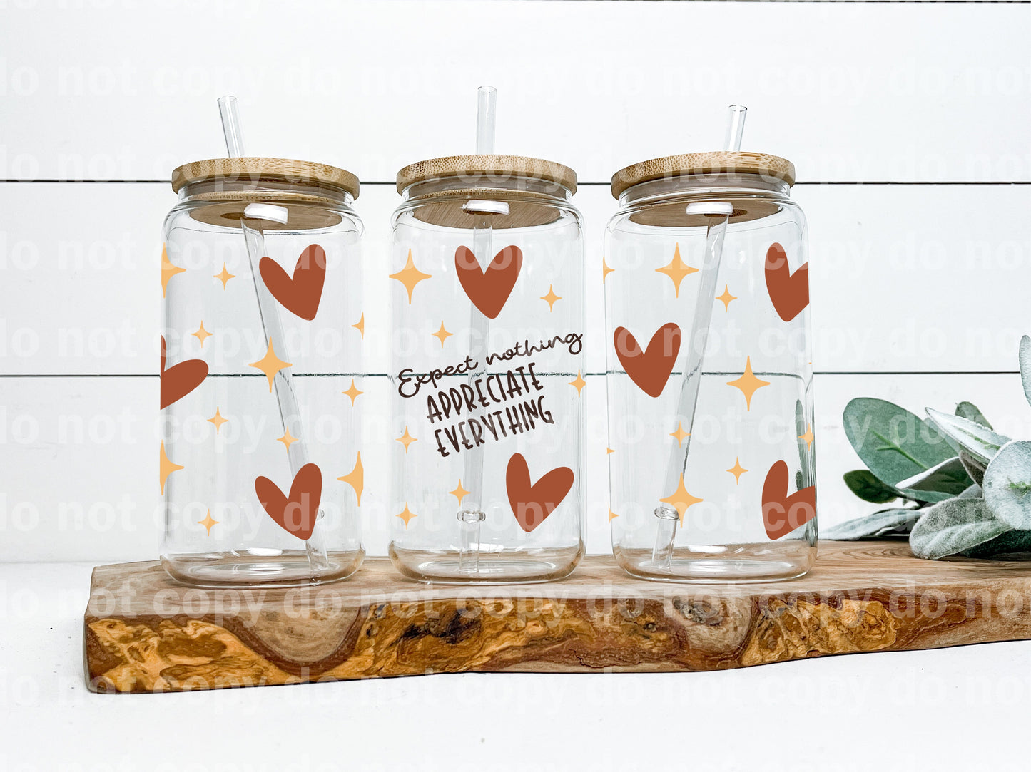 Expect Nothing Appreciate Everything 16oz Cup Wrap