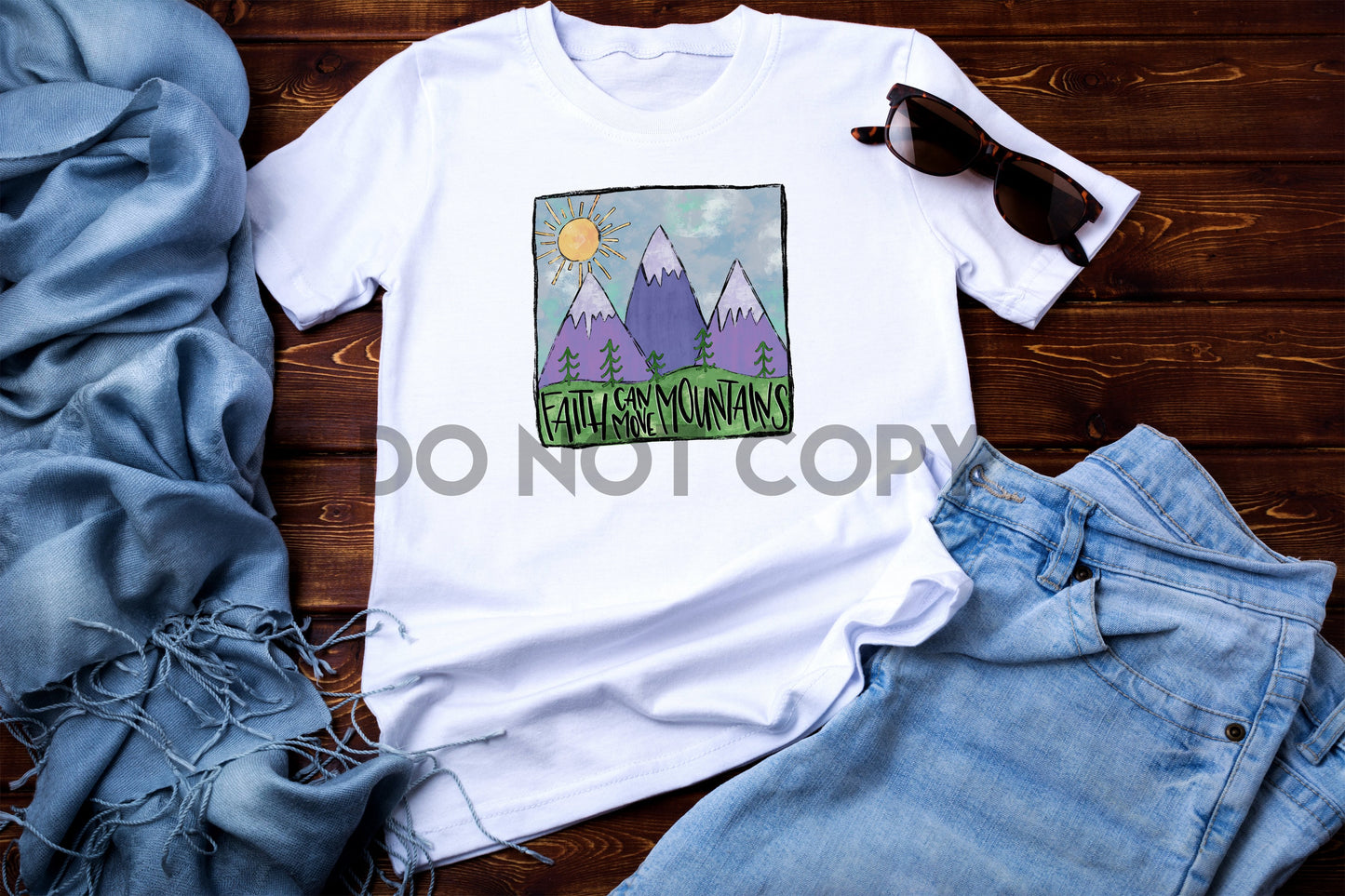 Faith Can Move Mountains Landscape Sublimation print