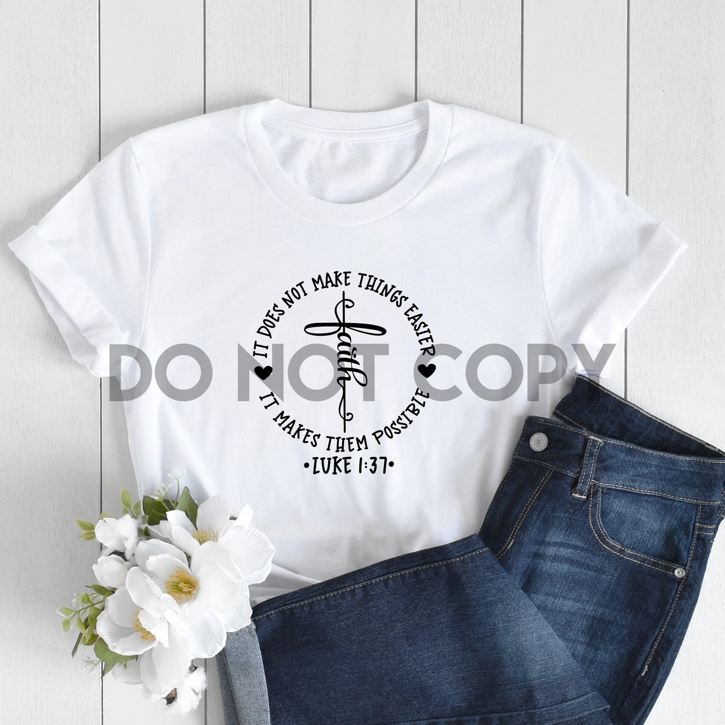 Faith Word Circle Sublimation print