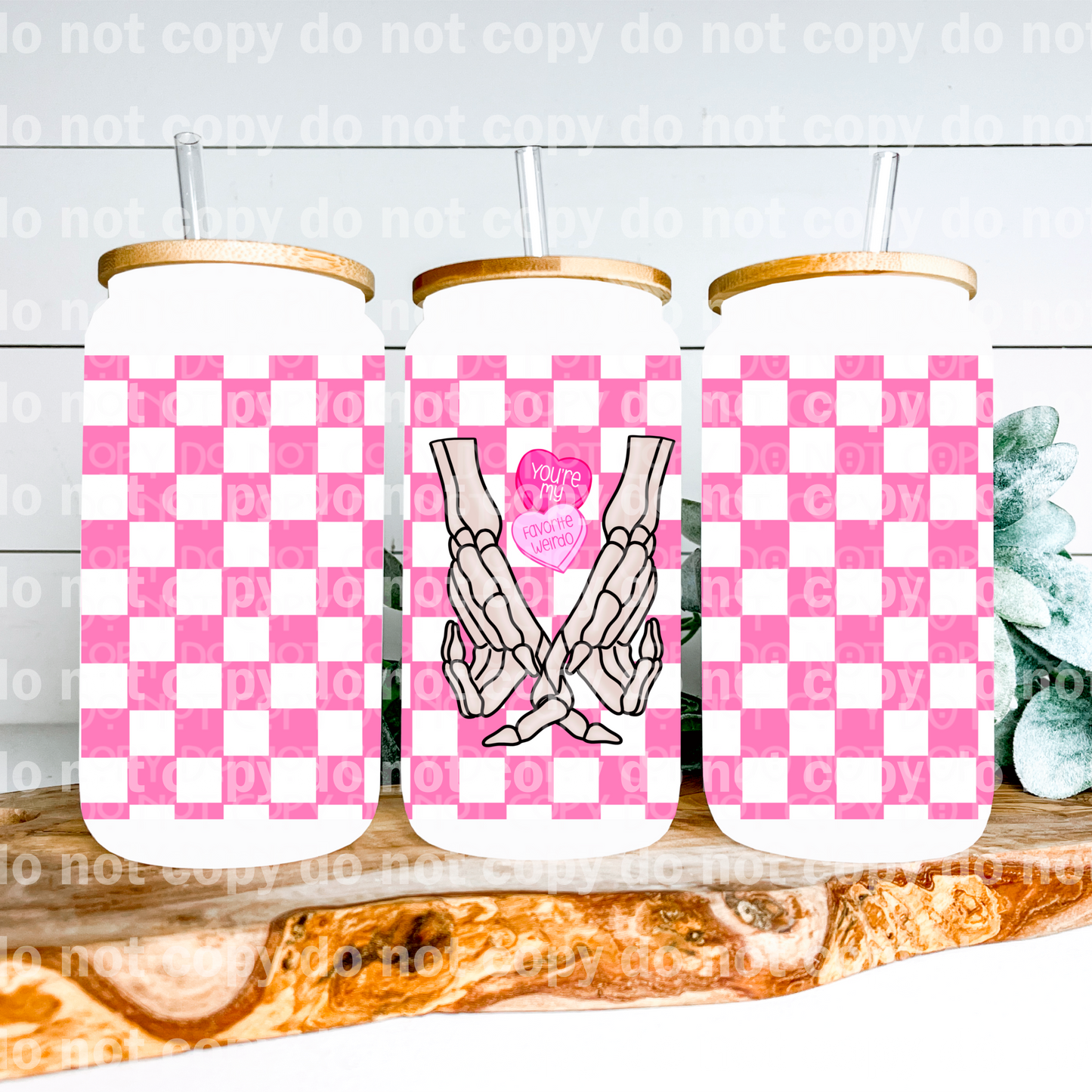 You're My Favorite Weirdo Black/Pink 16oz Cup Wrap