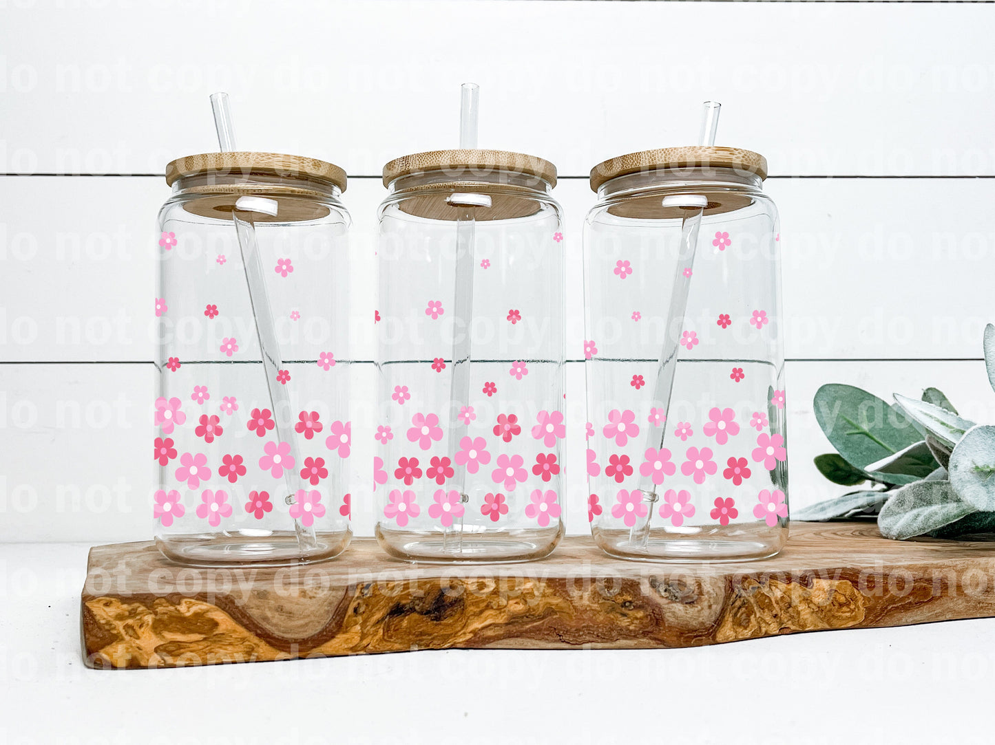 Pink Florals 16oz Cup Wrap