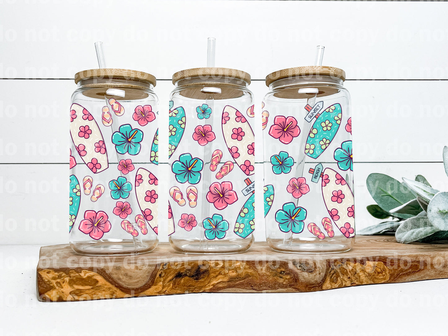 Flowers Surfboard 16oz Cup Wrap