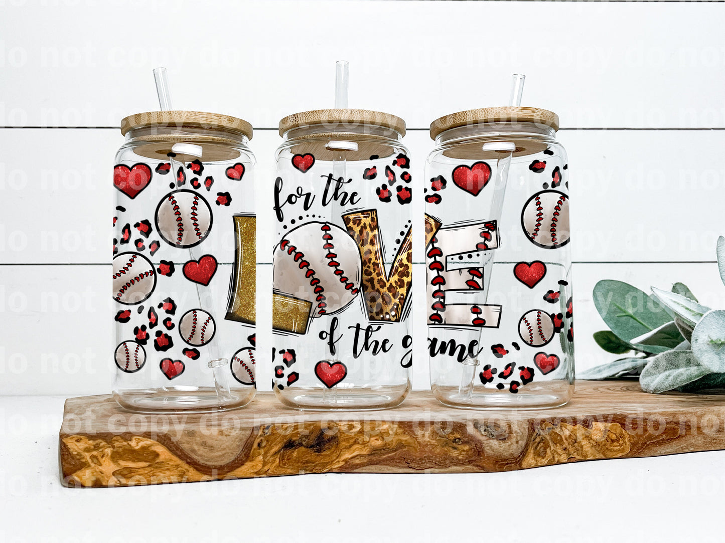 Por el amor del juego Envoltura de copa de béisbol americano de 16 oz