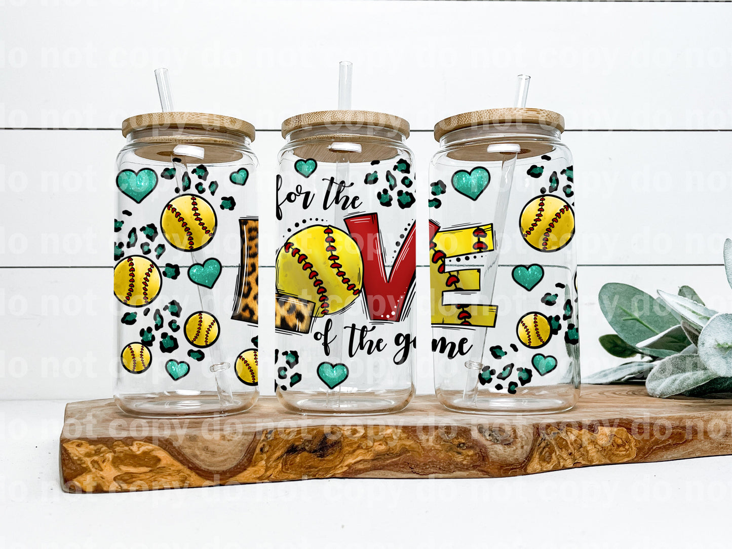 For The Love Of The Game American Softball 16oz Cup Wrap