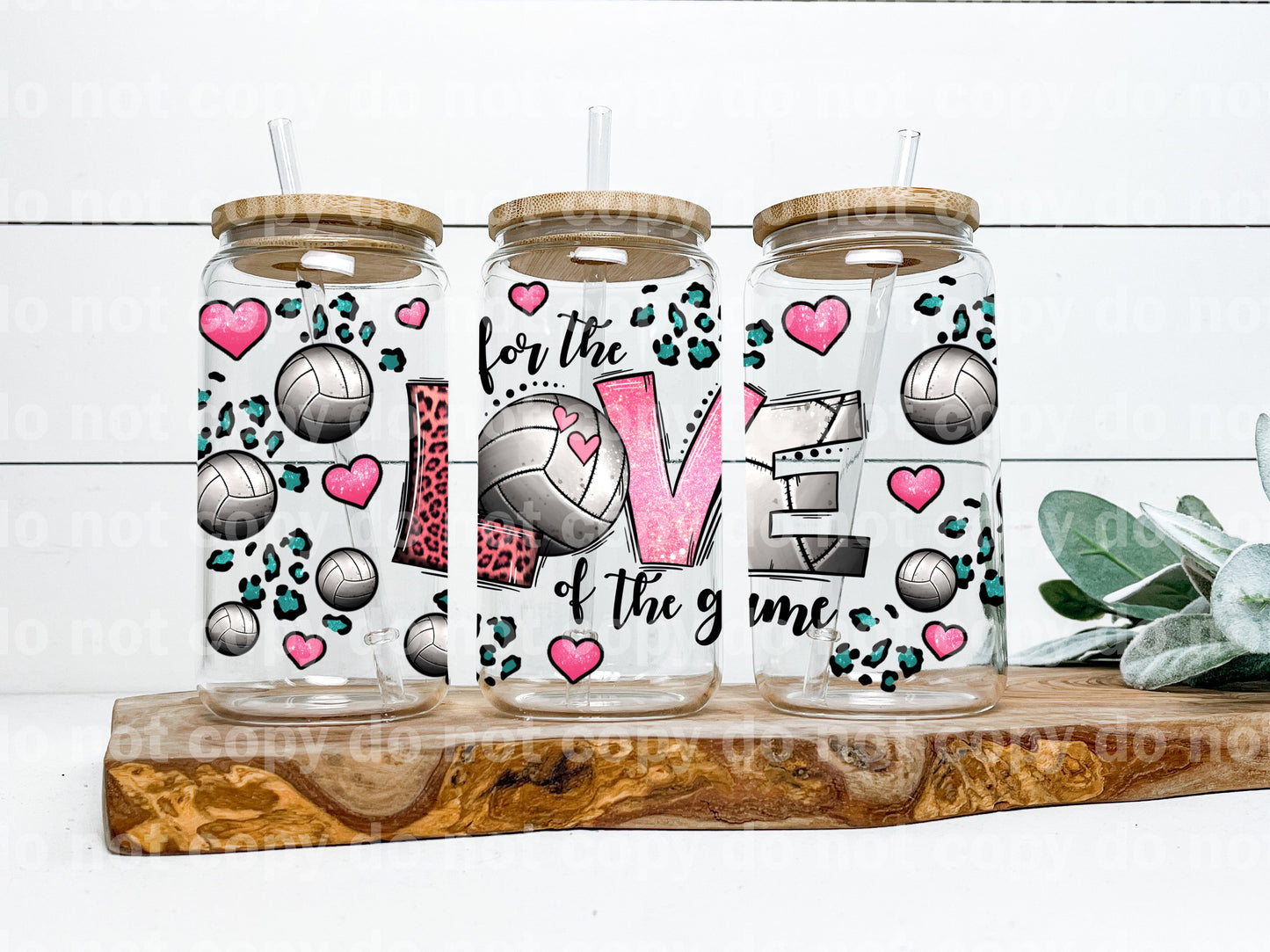 For The Love Of The Game American Volleyball 16oz Cup Wrap
