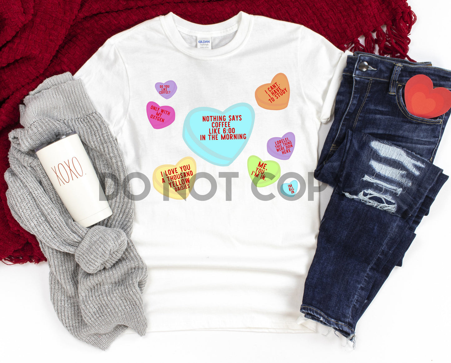Lorelei Conversación caramelo Corazones en blanco San Valentín Dream Print o Sublimation Print