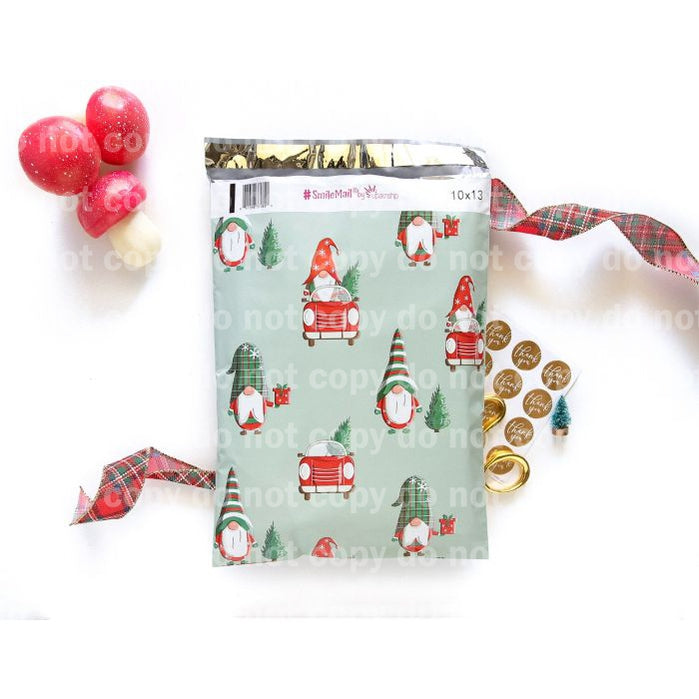 Gnomos imprimir Navidad Poly Mailer 10x13