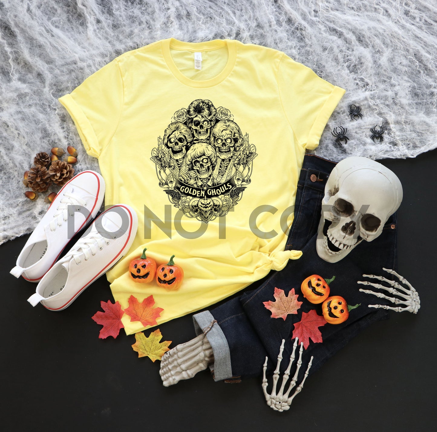 Golden Ghouls zombie halloween fan art one color Screen print transfer