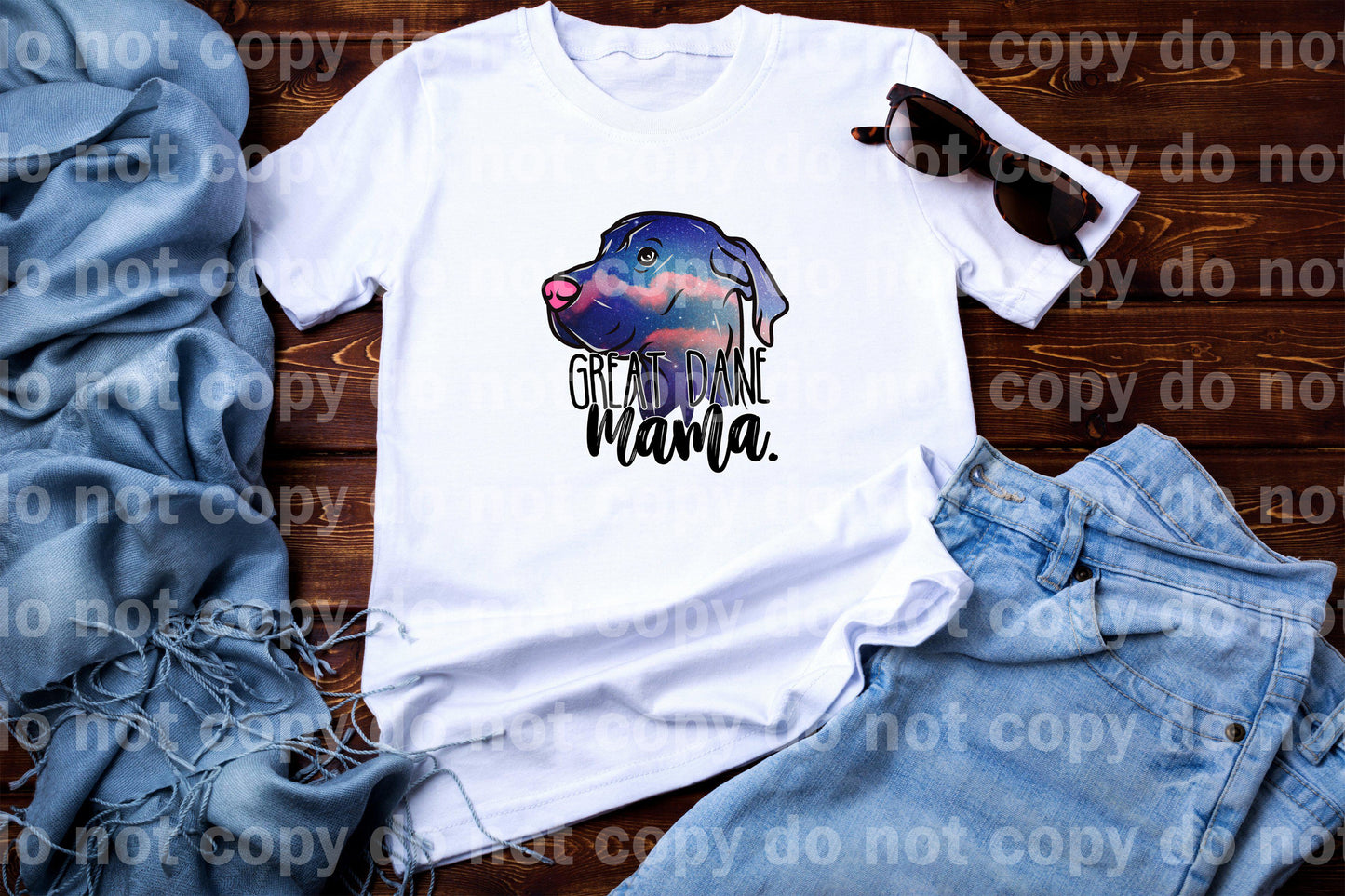Impresión de sublimación de Great Dane Mama Galaxy