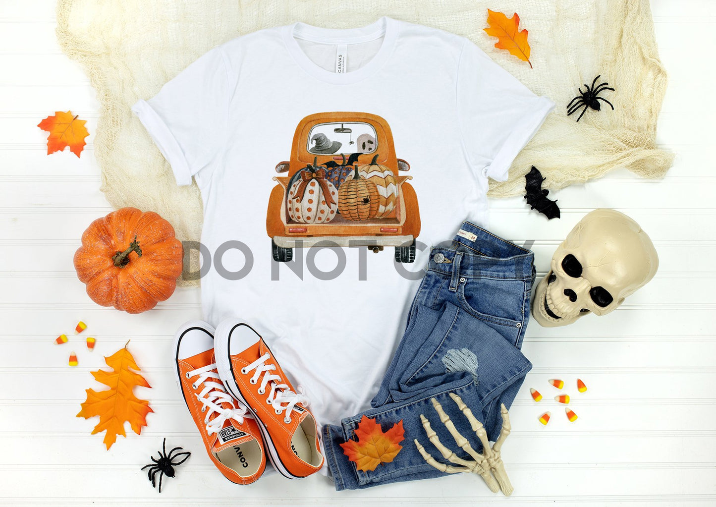 Halloween Pumpkin Truck Sublimation Print