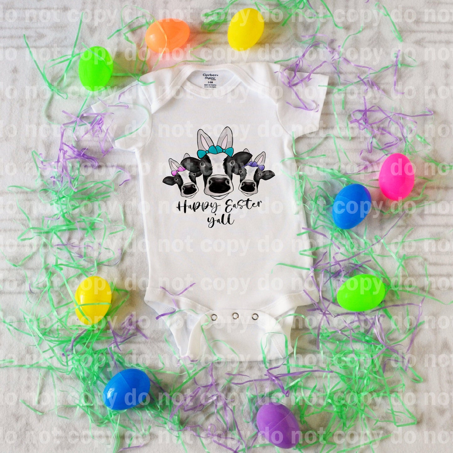 Happy Easter Y'all Heifers Sublimation Print
