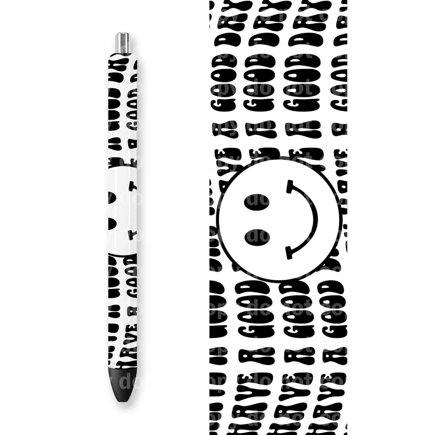 Que tengas un buen día Smiley Envoltorio para vaso y bolígrafo de 16 oz