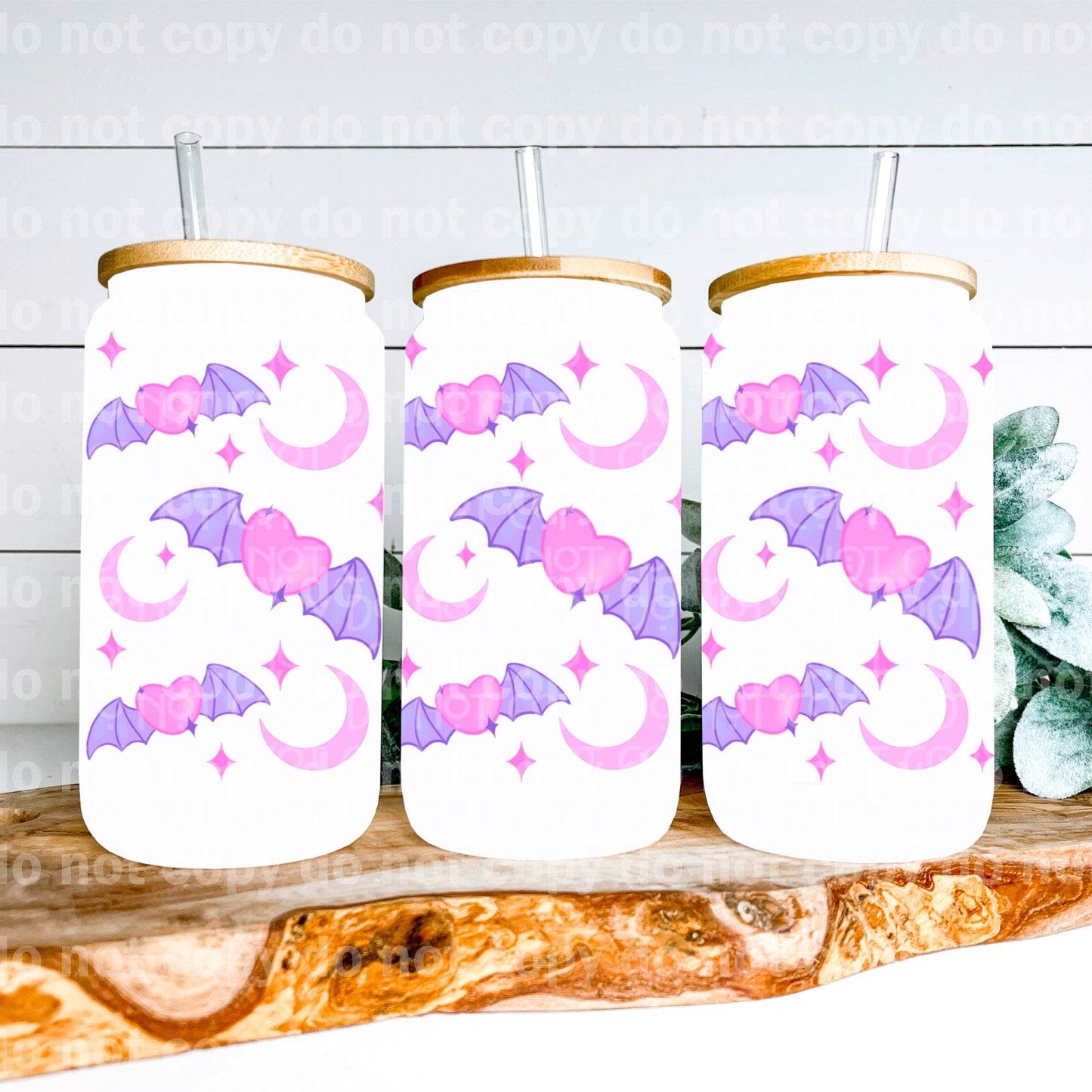 Heart Bats 16oz Cup Wrap