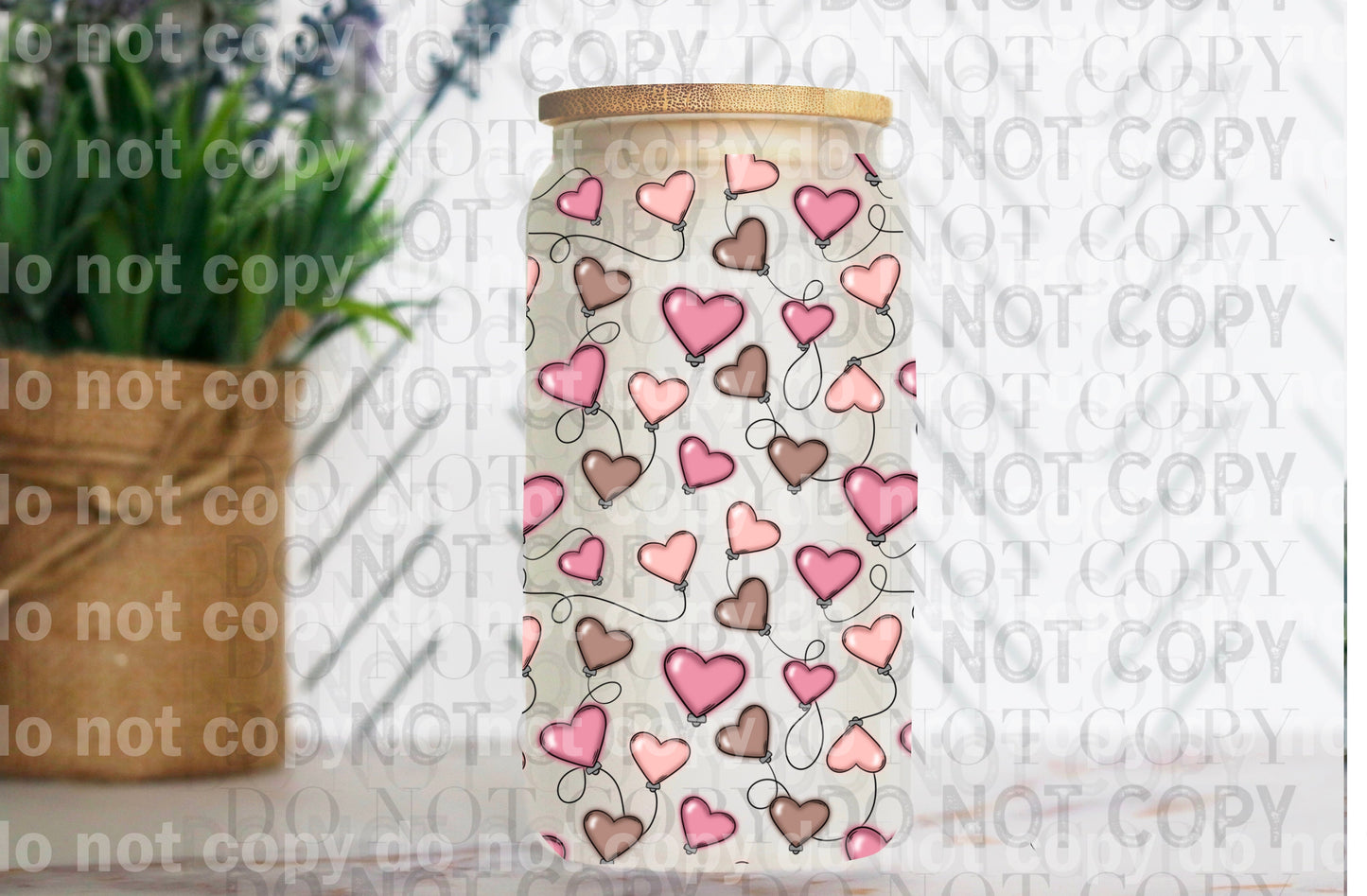 Heart Lights 16oz Cup Wrap